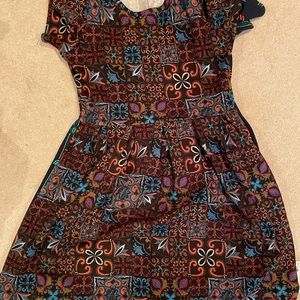 Black, blue, orange colors